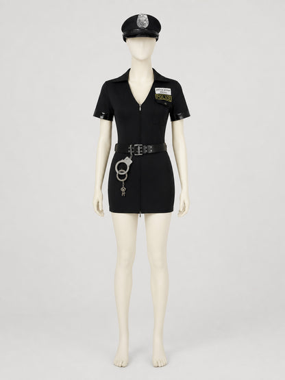 Police Costume with Headwear, Belt, and Accessories Costume Accessories detail
