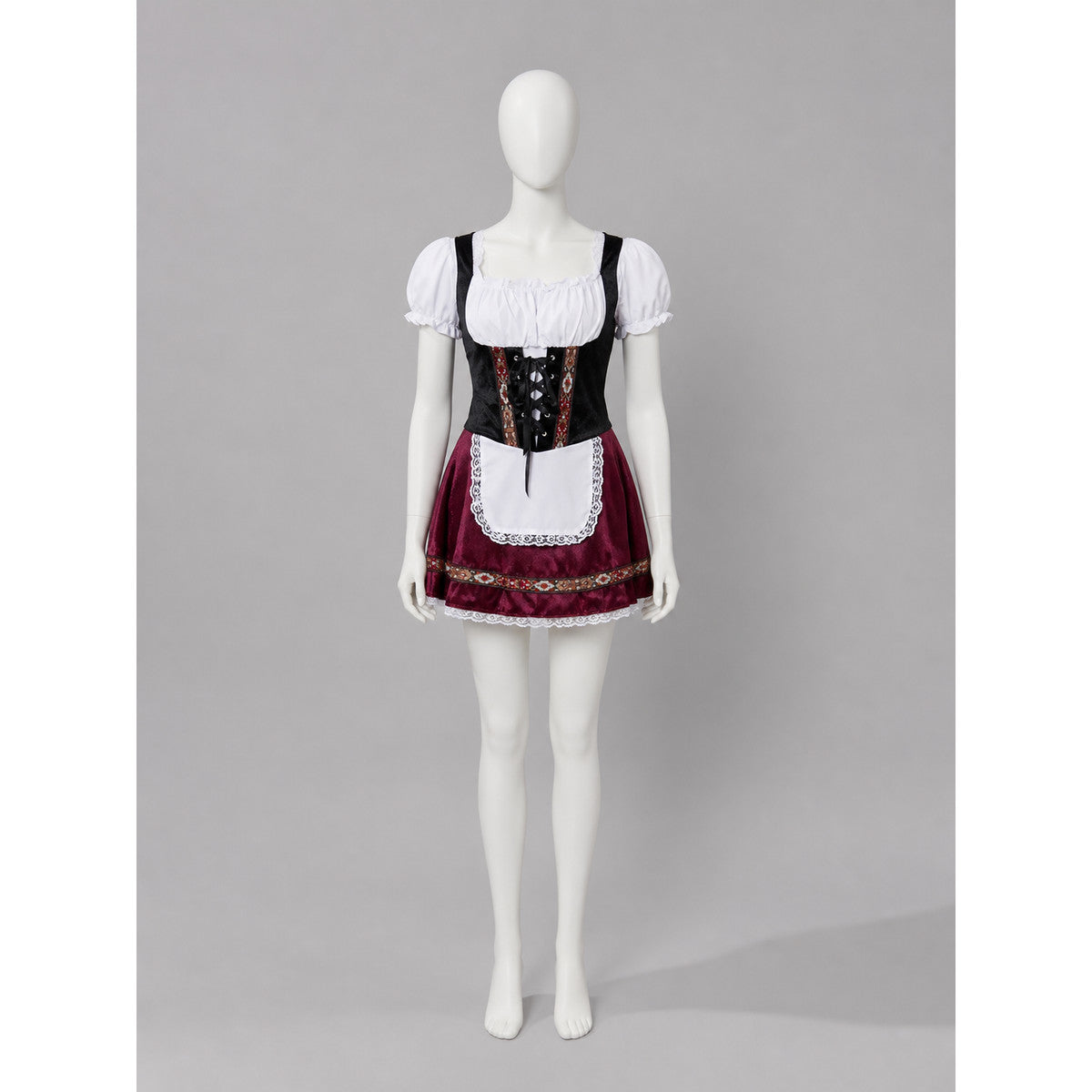 German Oktoberfest Costume with Apron and Lace-Up Front Costumes detail