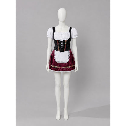 German Oktoberfest Costume with Apron and Lace-Up Front Costumes detail