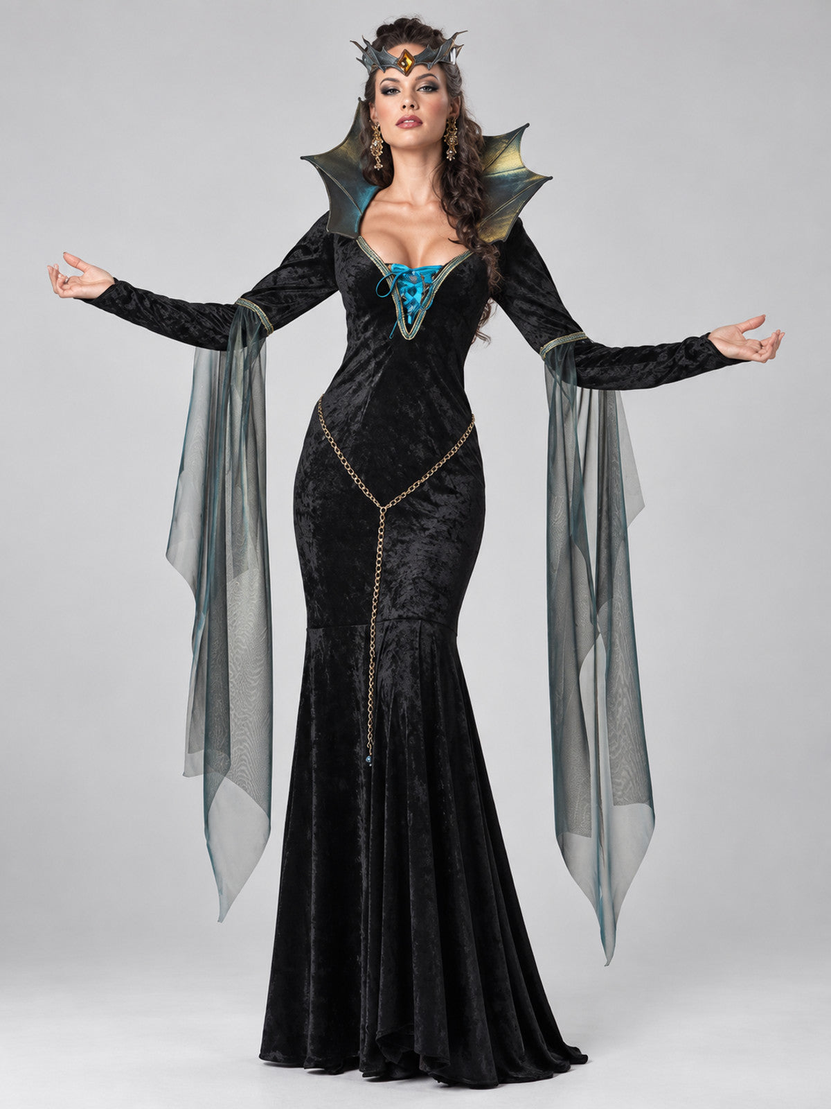 Costume: Black Dress with High Collar