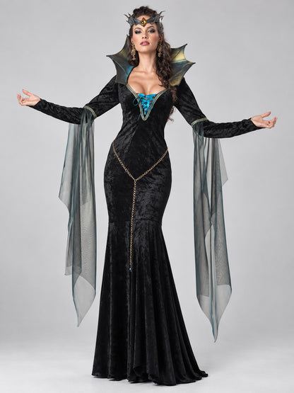 Costume: Black Dress with High Collar