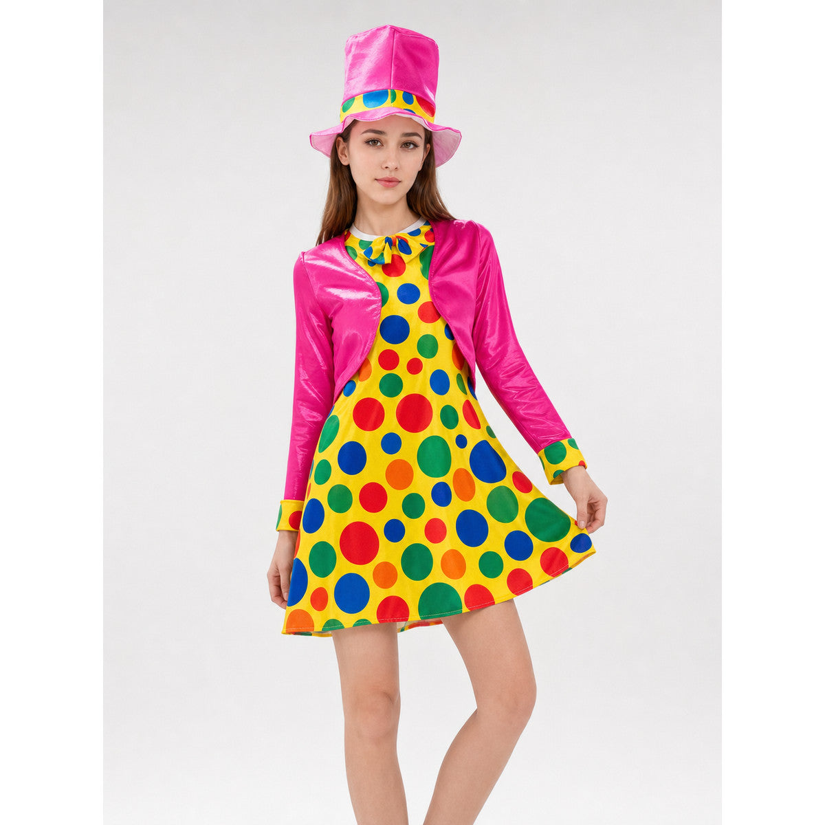 Clown Costume with Dress and Top Hat