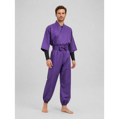 Anime-Style Ninja Cosplay Costume, Top and Pants Set lifestyle
