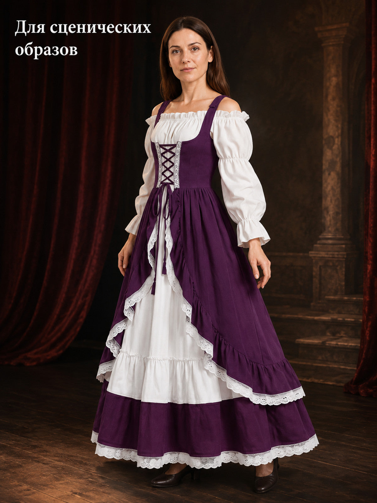Victorian Dress with Corset Lacing Costume Dresses detail