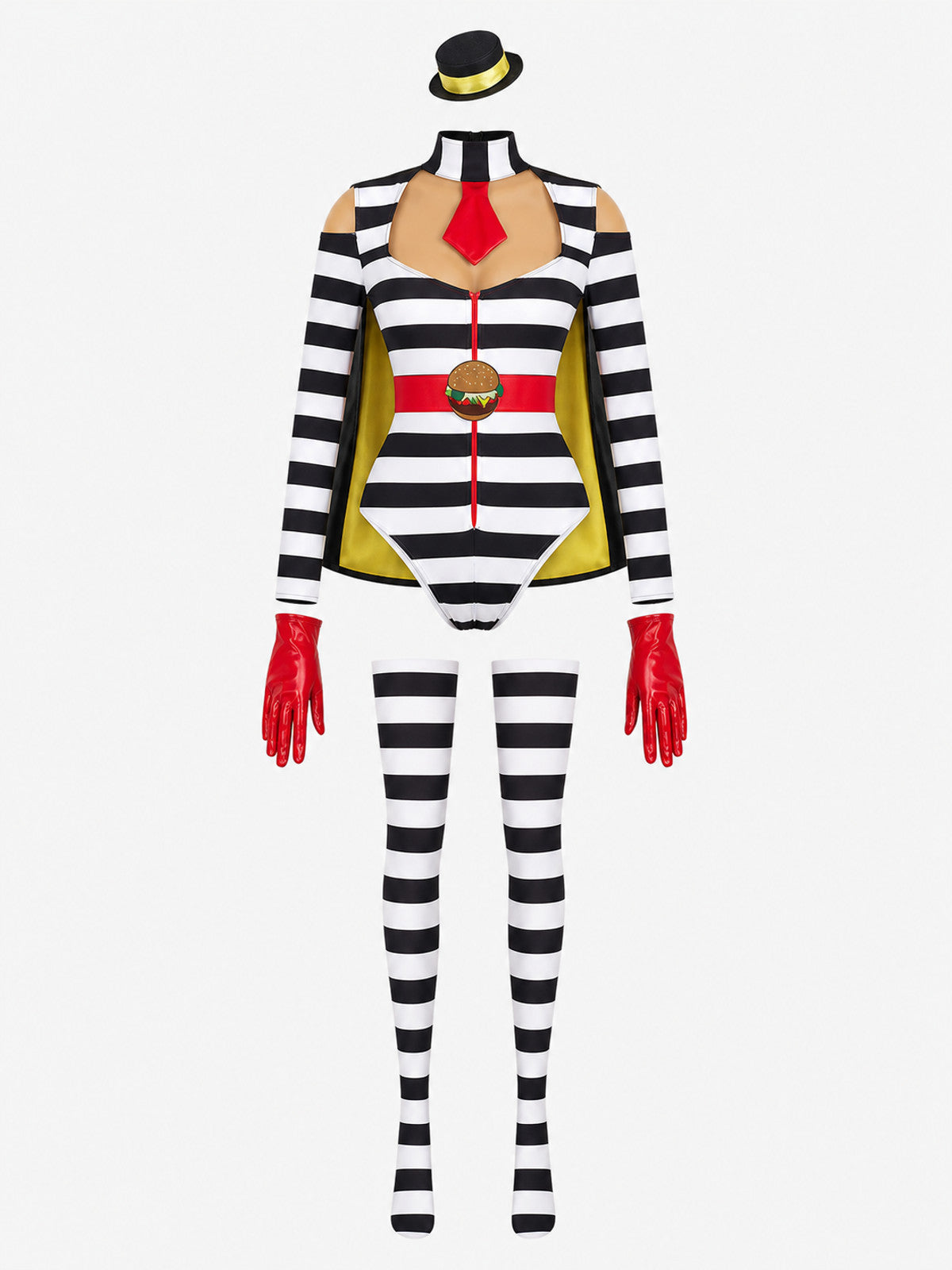Halloween Clown Costume with Cape