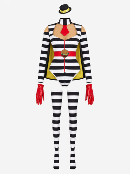 Halloween Clown Costume with Cape