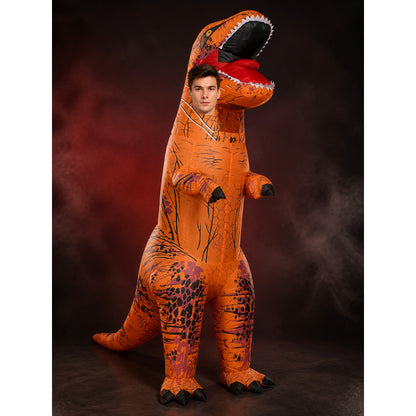 Walking T-Rex Inflatable Dinosaur Costume for Adults and Kids with Black Spots main product view