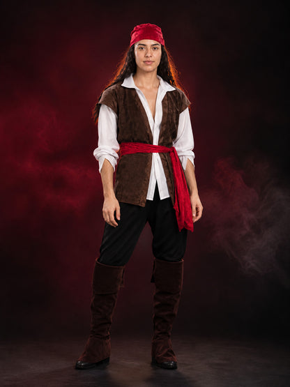 Captain Jack Pirate Costume for Cosplay and Halloween
