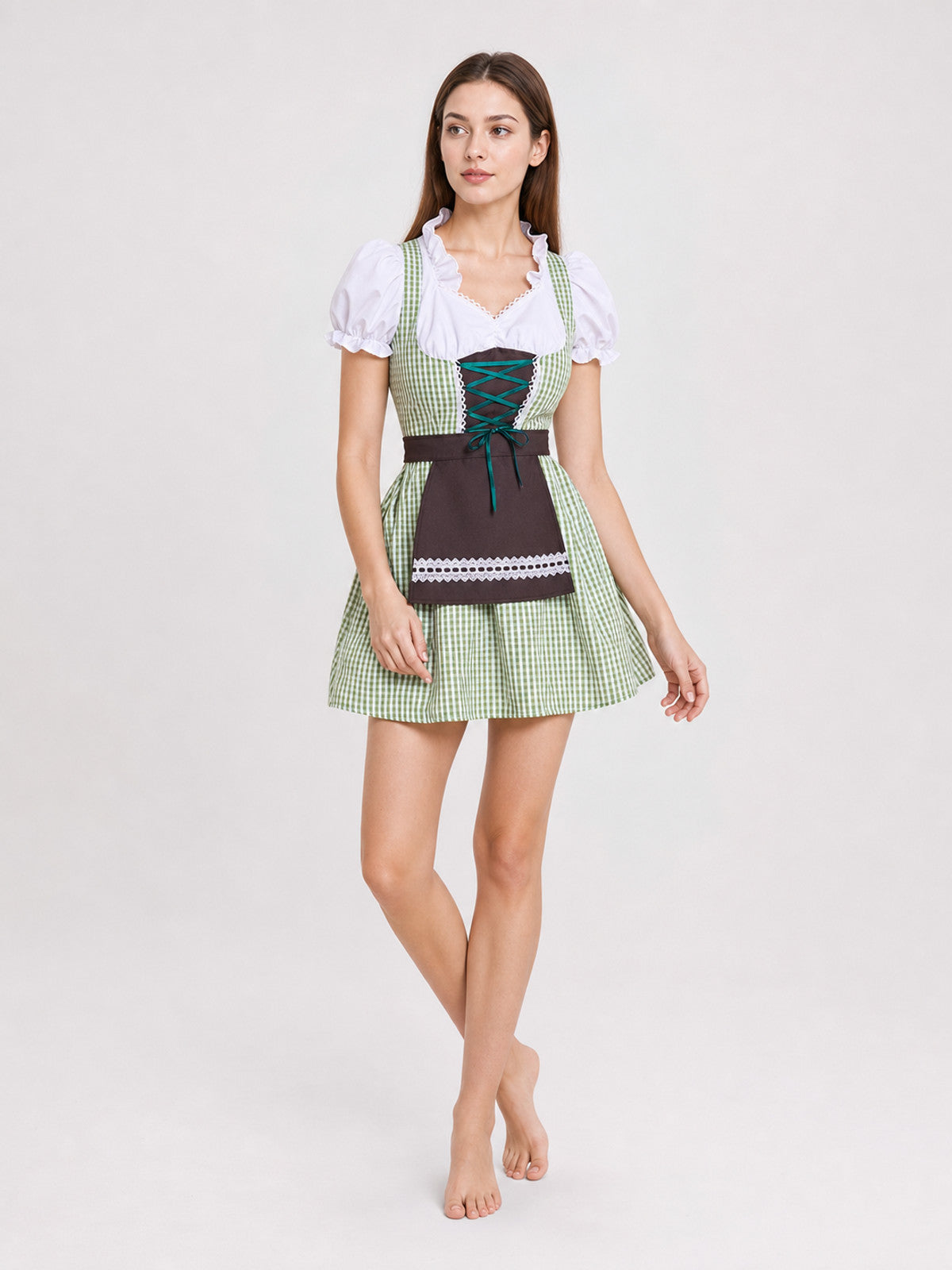 Folk-Style Carnival Dress with Apron Costume Dresses detail