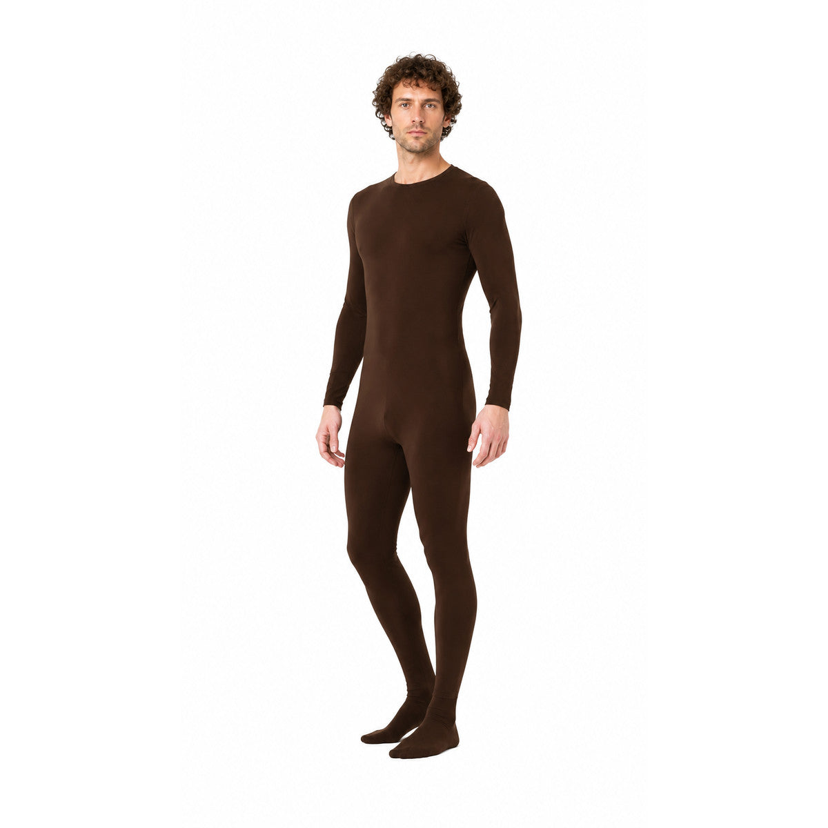 Zentai jumpsuit with covered feet and long sleeves lifestyle view