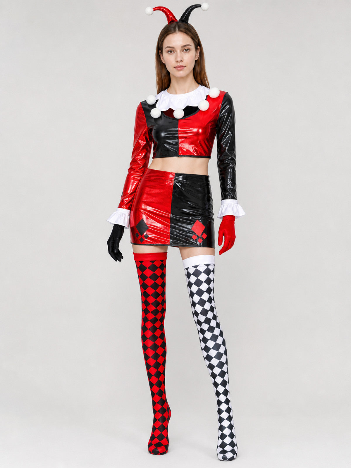 Clown Carnival Costume for Cosplay with Accessories Costume Accessories detail