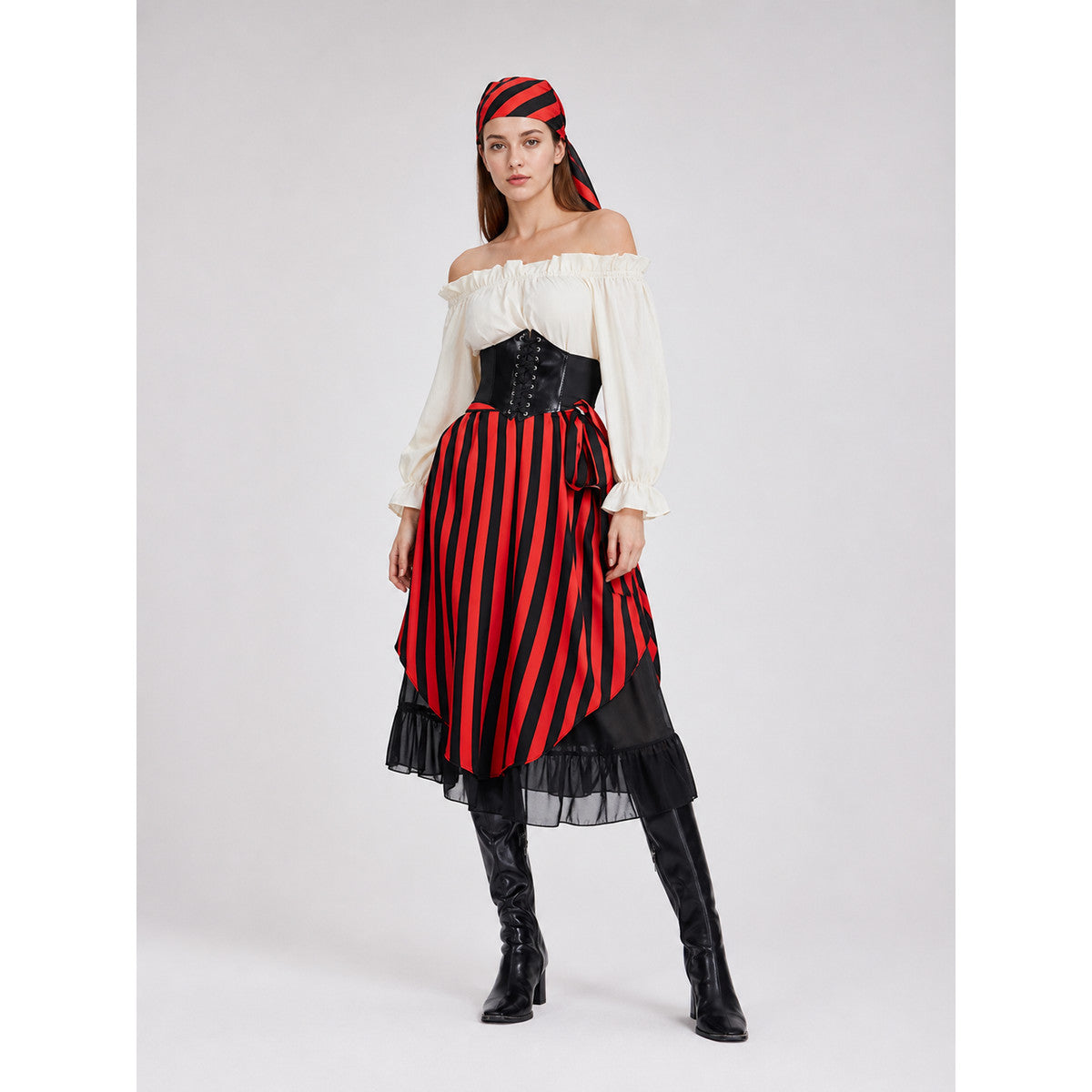 Victorian-style pirate costume set lifestyle