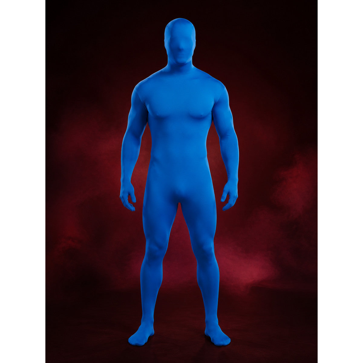 Blue Full Body Suit Costume with Hood - Invisible Man Cosplay Bodysuit main product view