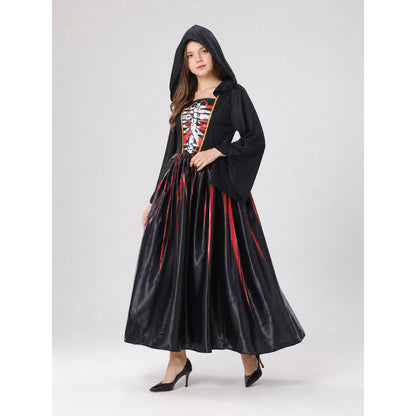 Vampire Cosplay Costume: Hooded Dress