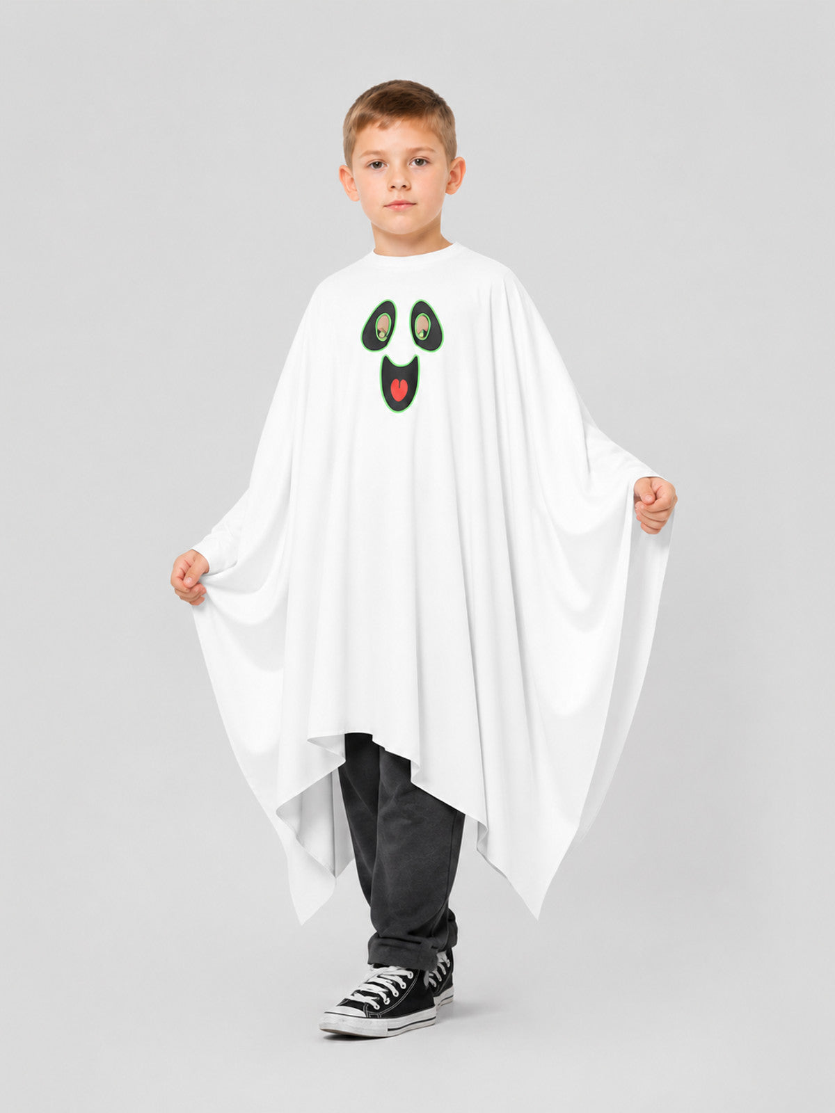 Glowing White Ghost Cape for Halloween Cosplay Costume Capes detail
