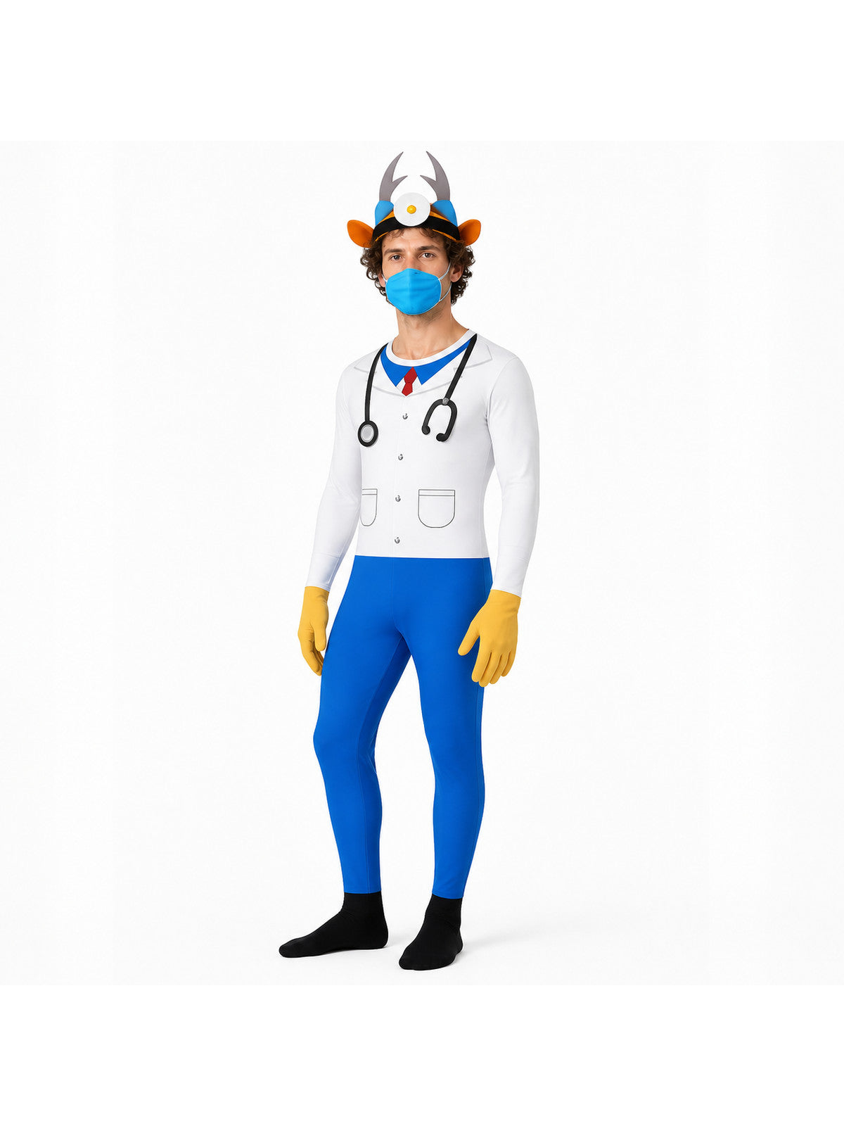 Doctor Deer Carnival Costume with Lab Coat and Stethoscope Costumes detail