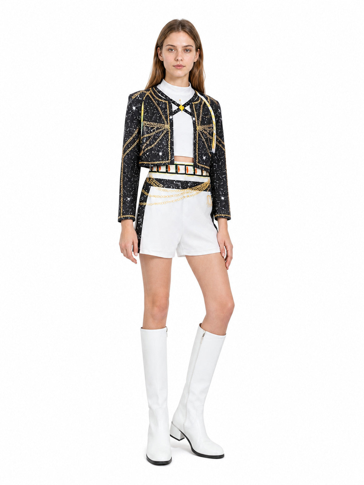 Three-Piece Stage Costume with Short Jacket