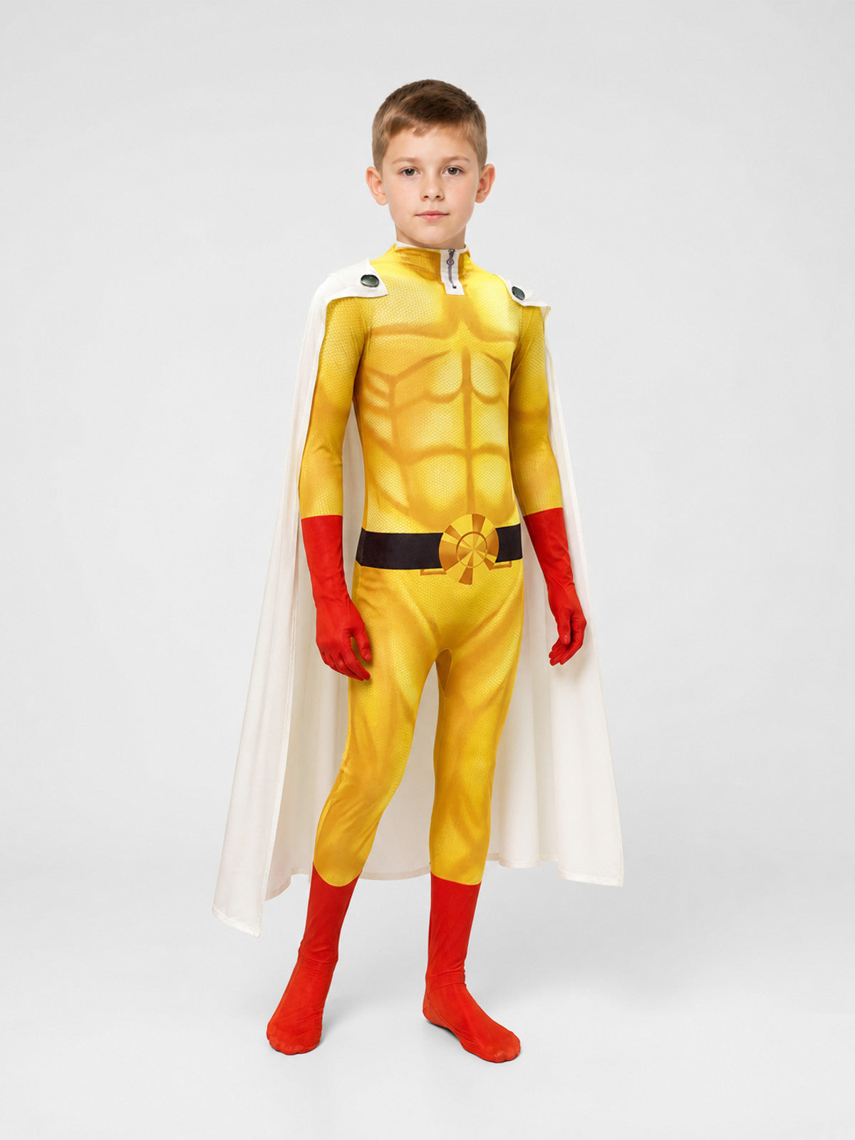 Saitama Costume from One-Punch Man for Cosplay with Cape