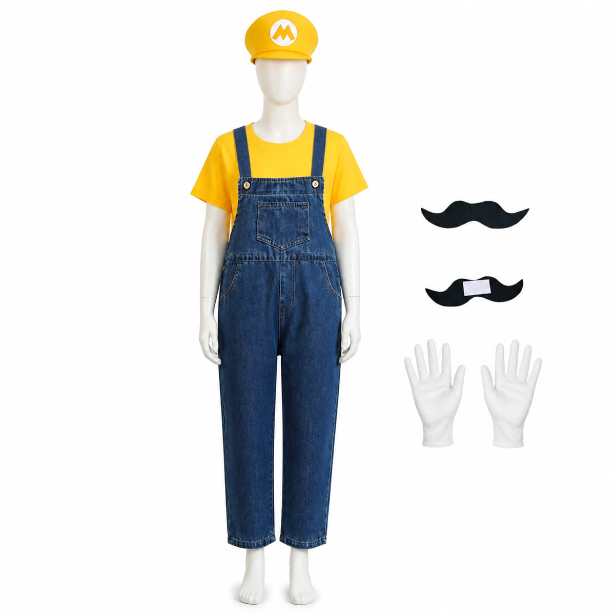 Mario Costume with T-Shirt and Bib Overalls Costumes detail