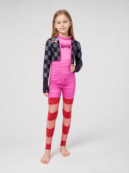 Inside Out 2 Cosplay Costume, Pink Jumpsuit