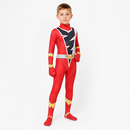 Halloween Ranger Jumpsuit with Lightning Bolt Designs Costumes detail