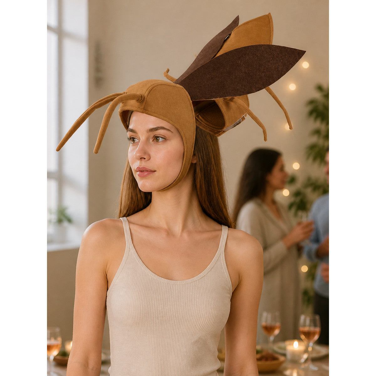 Halloween Cockroach Costume Headpiece with Wings lifestyle view