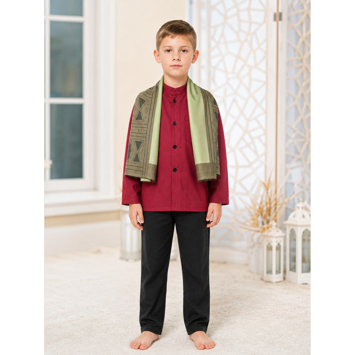 Children's Halloween cosplay costume with cape lifestyle view