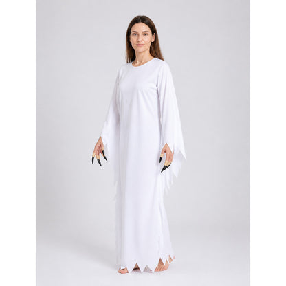 White Zombie Costume, Long Robe with Jagged Edges Costumes detail