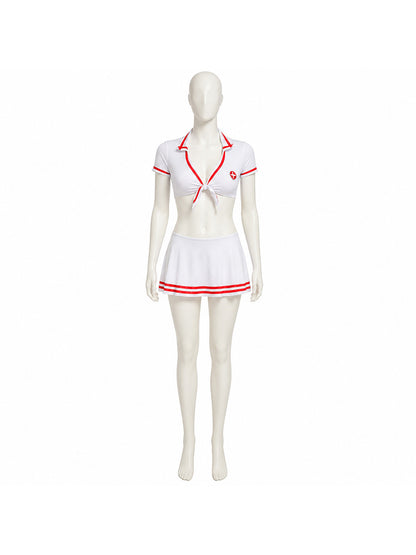 Medical Costume with Red Cross and Ties Costumes detail