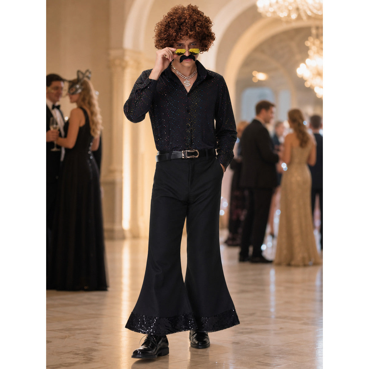 Disco-Style Stage Costume: Shirt and Pants