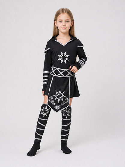 Black Ninja Costume for Cosplay and Halloween Costumes detail