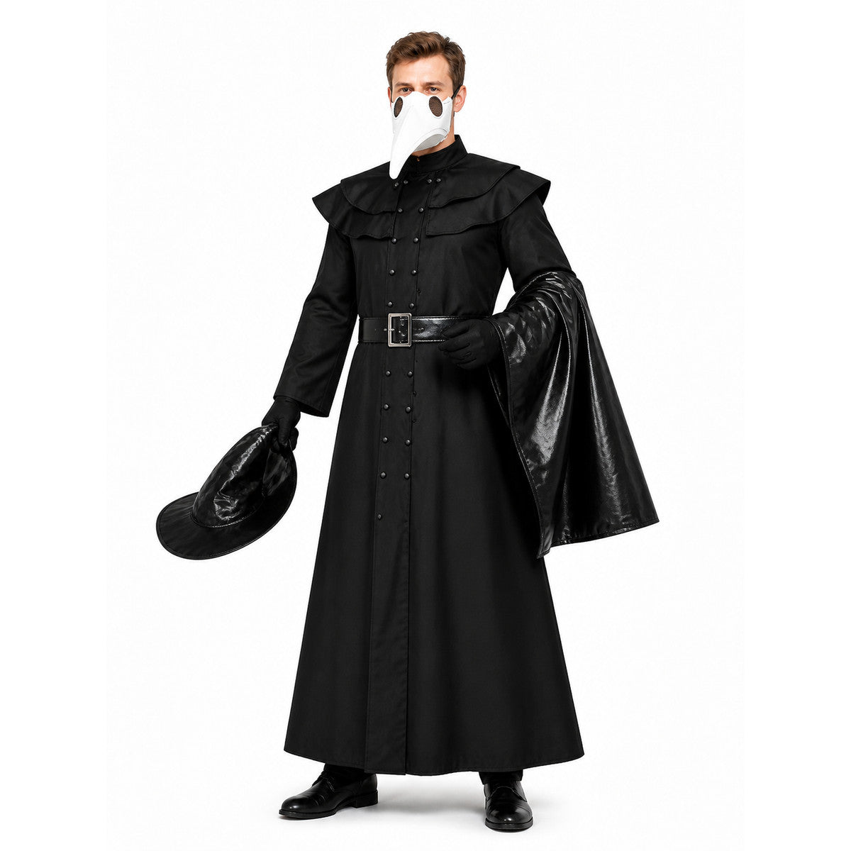 Vampire Costume with Hood and Mask for Cosplay Costume Masks detail