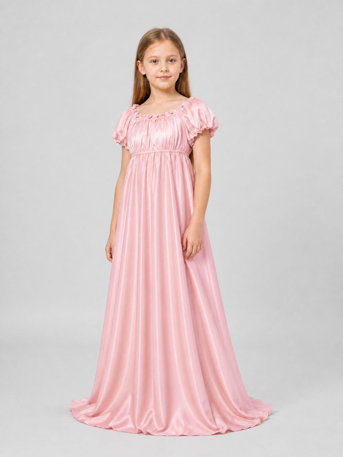 Pink Long Bridgerton Dress for Cosplay Costume Dresses detail