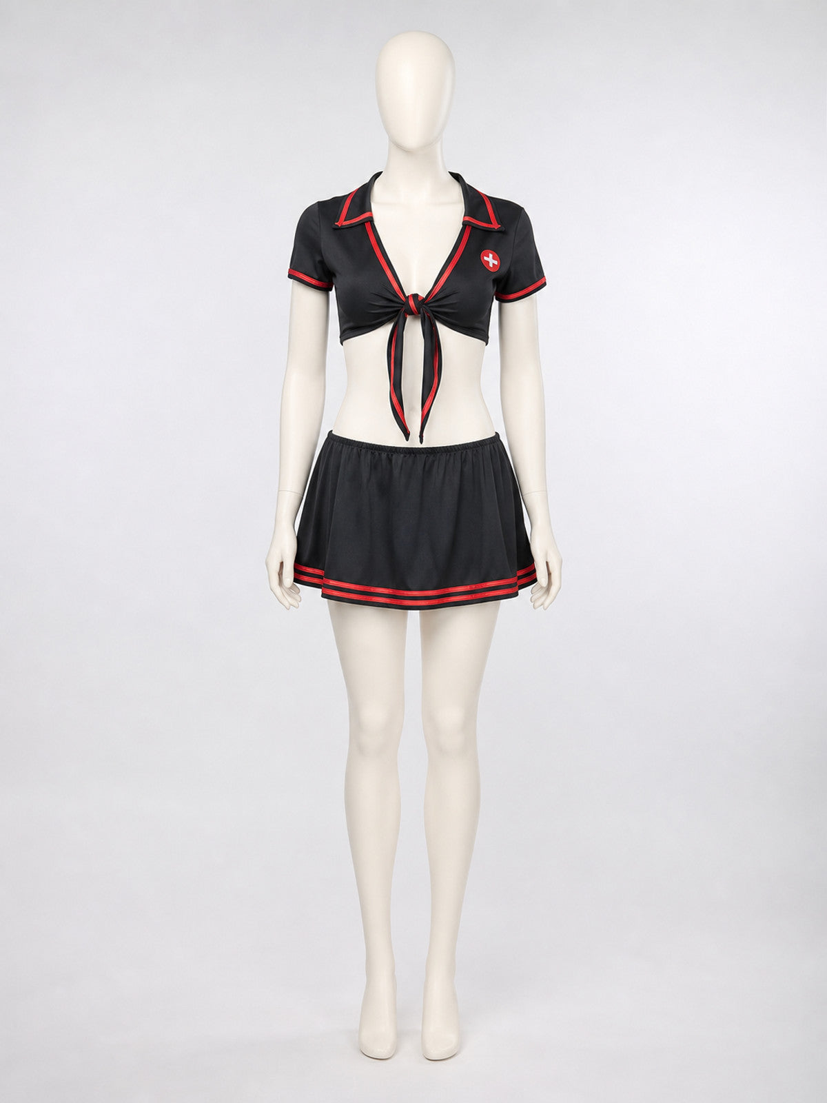 Cosplay Costume with Top and Skirt, Black and Red Costumes detail