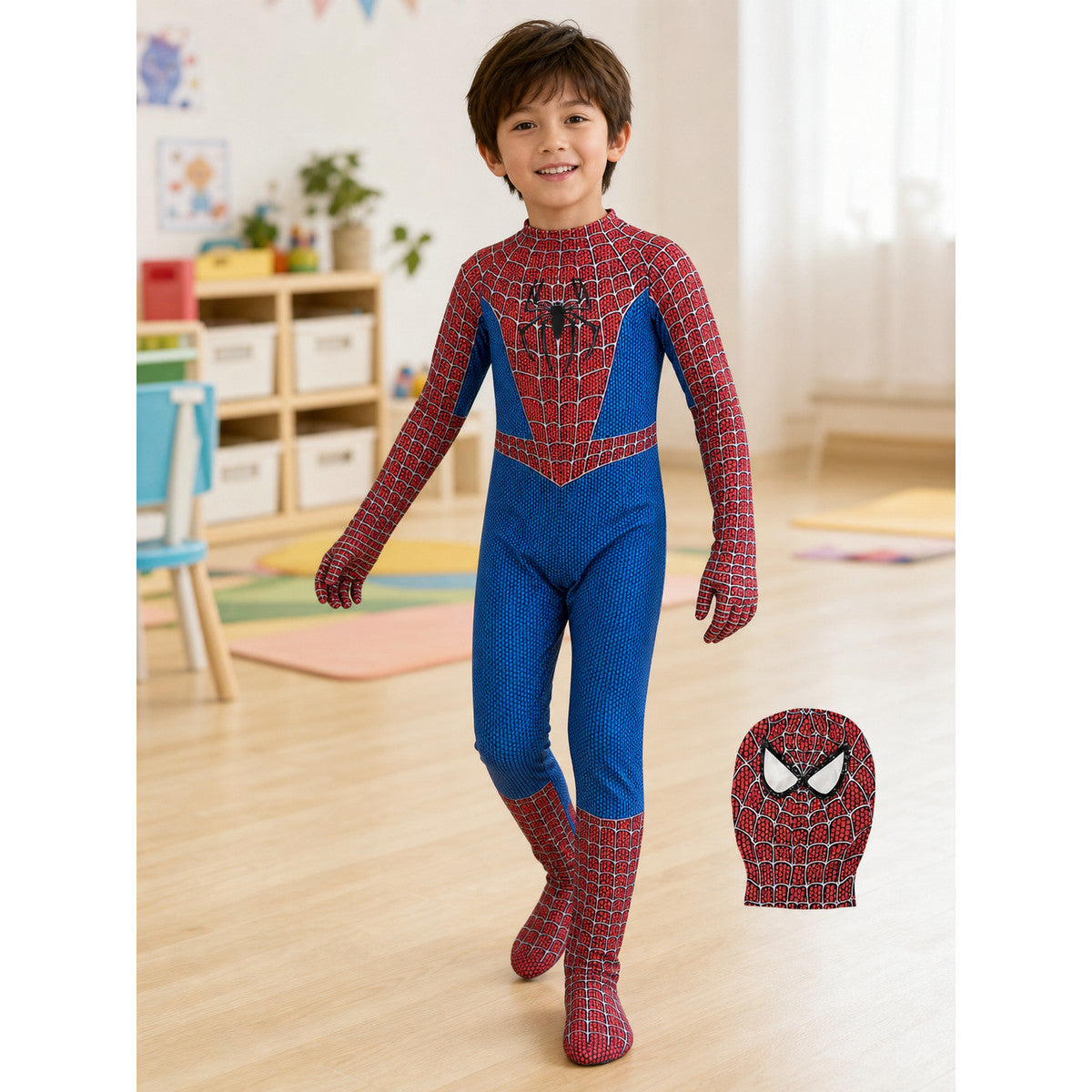 Spider-Man Costume, Jumpsuit with Mask for Cosplay lifestyle