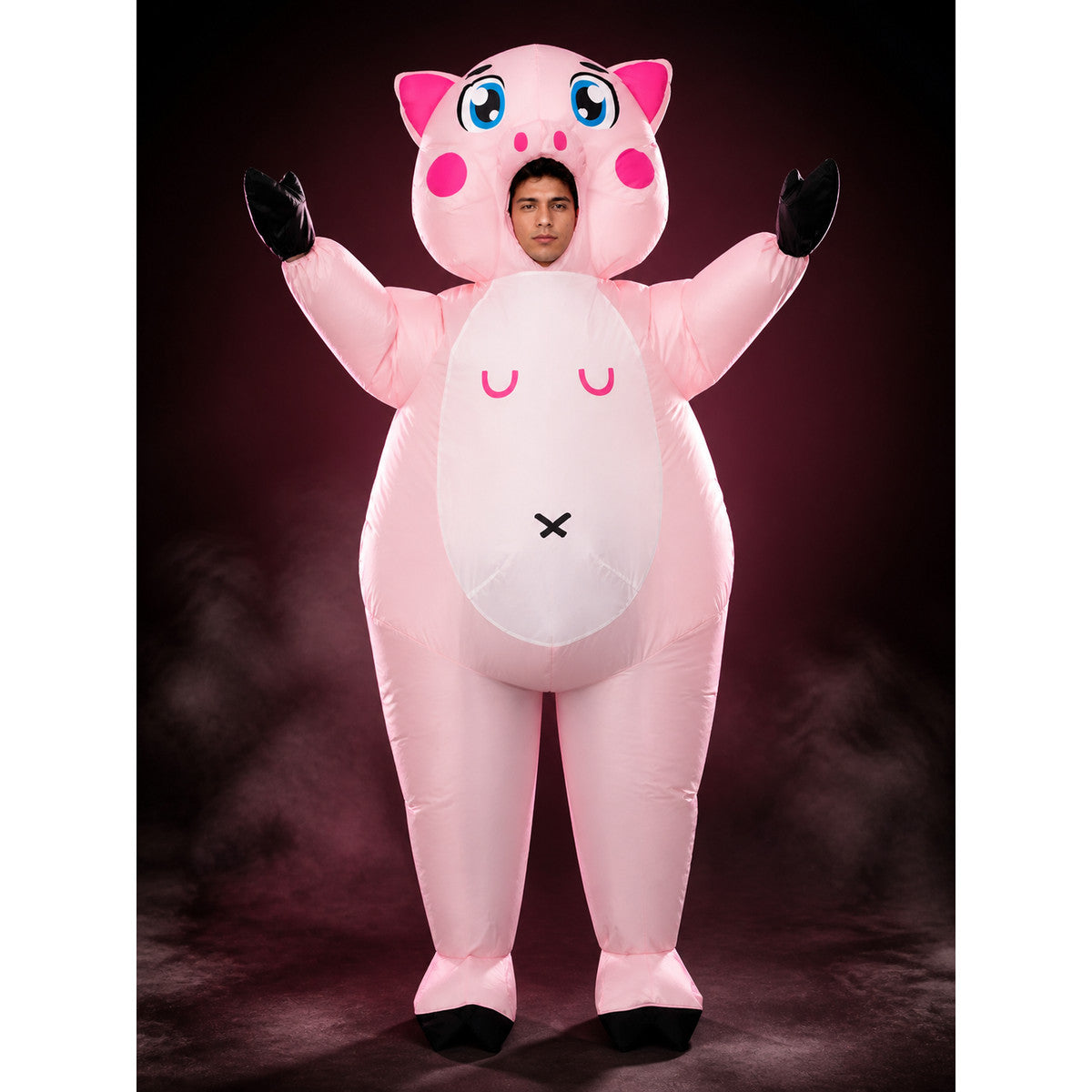 Adult Pig Animal Costume Jumpsuit, Hooded One-Piece Outfit main product view