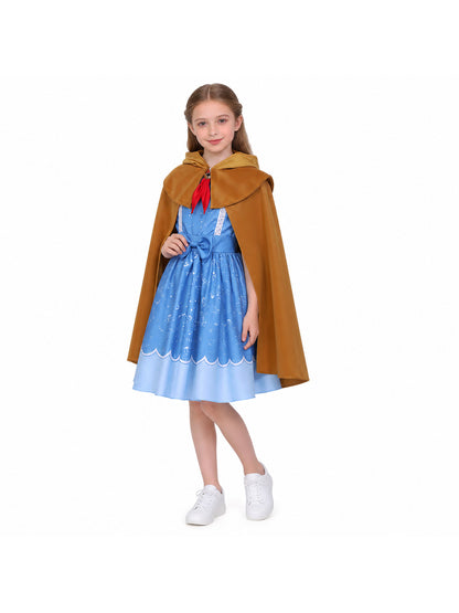 Children's Costume with Dress and Hooded Cape Costume Dresses detail