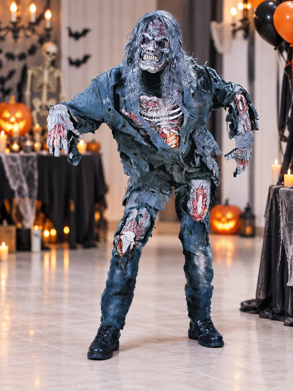 Zombie Costume with Mask and Gloves