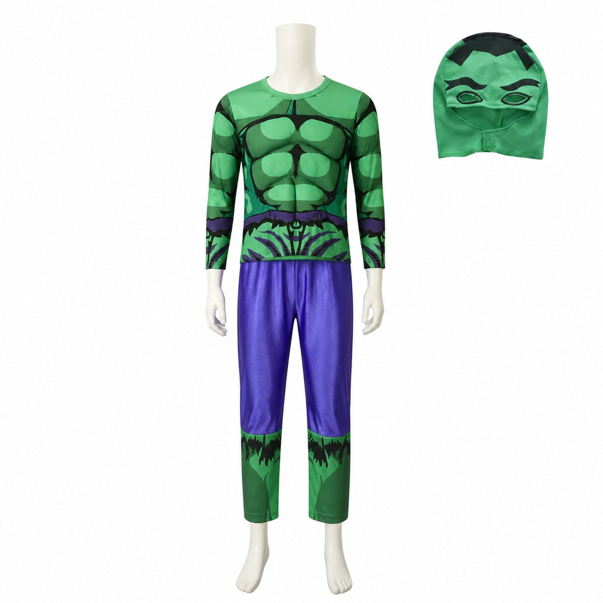 Hulk Costume for Kids with Muscles and Mask Costume Masks detail