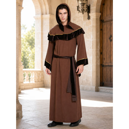 Wizard robe costume with hood and belt lifestyle view