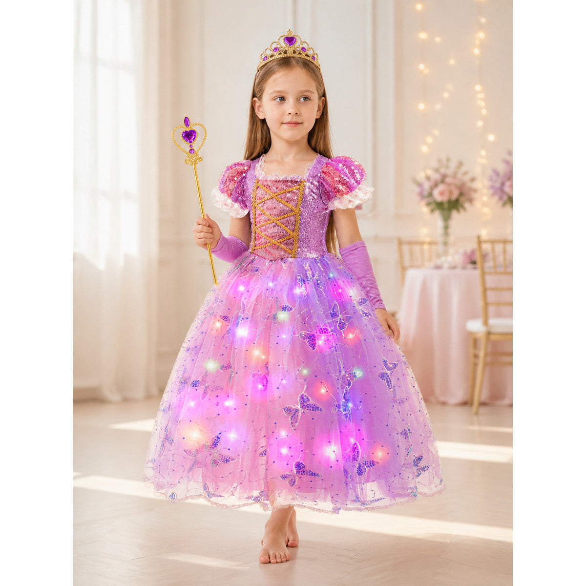 Glowing Princess Costume for Girls for Halloween lifestyle view