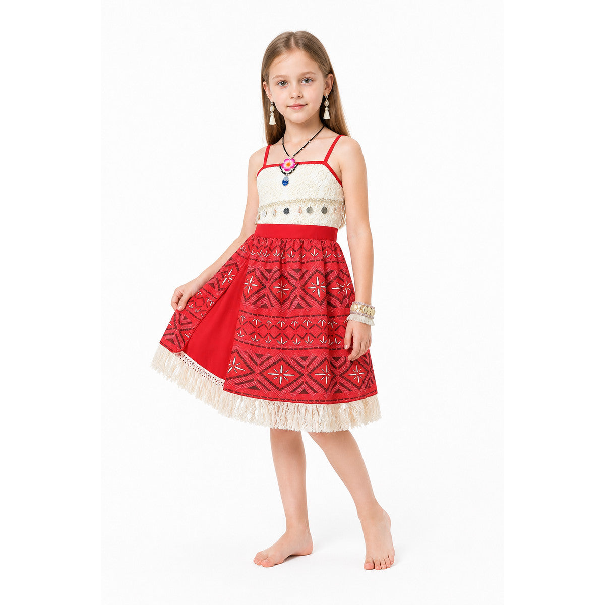 Children's Moana Costume with Dress and Jewelry Costume Dresses detail