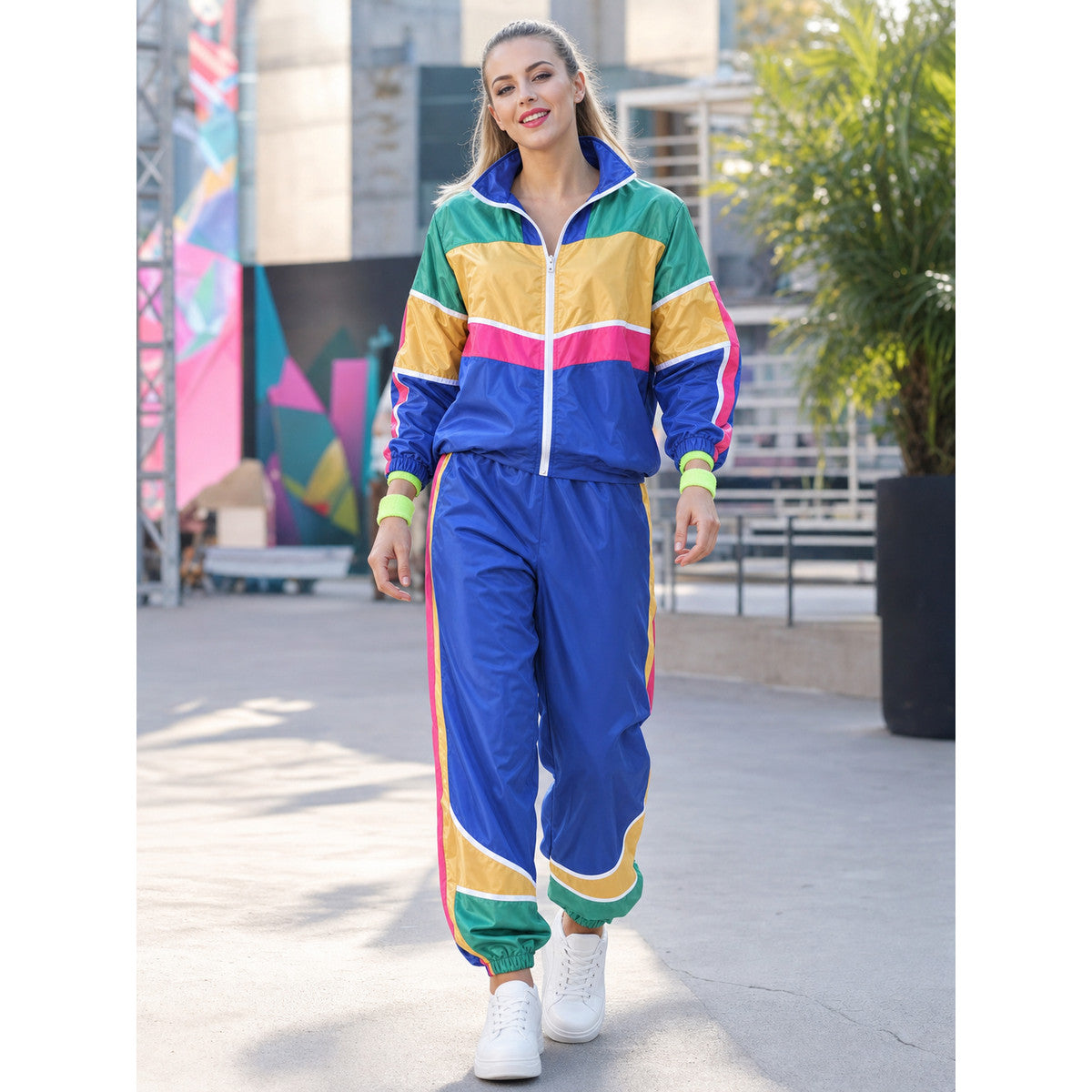 Retro Hip-Hop Carnival Costume, Jacket and Pants lifestyle view