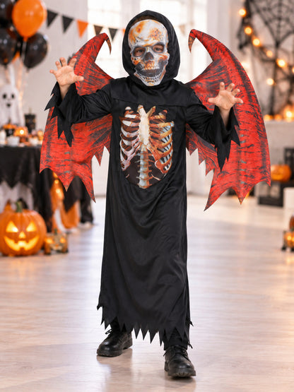 Kids' Demon Carnival Costume with Mask and Wings