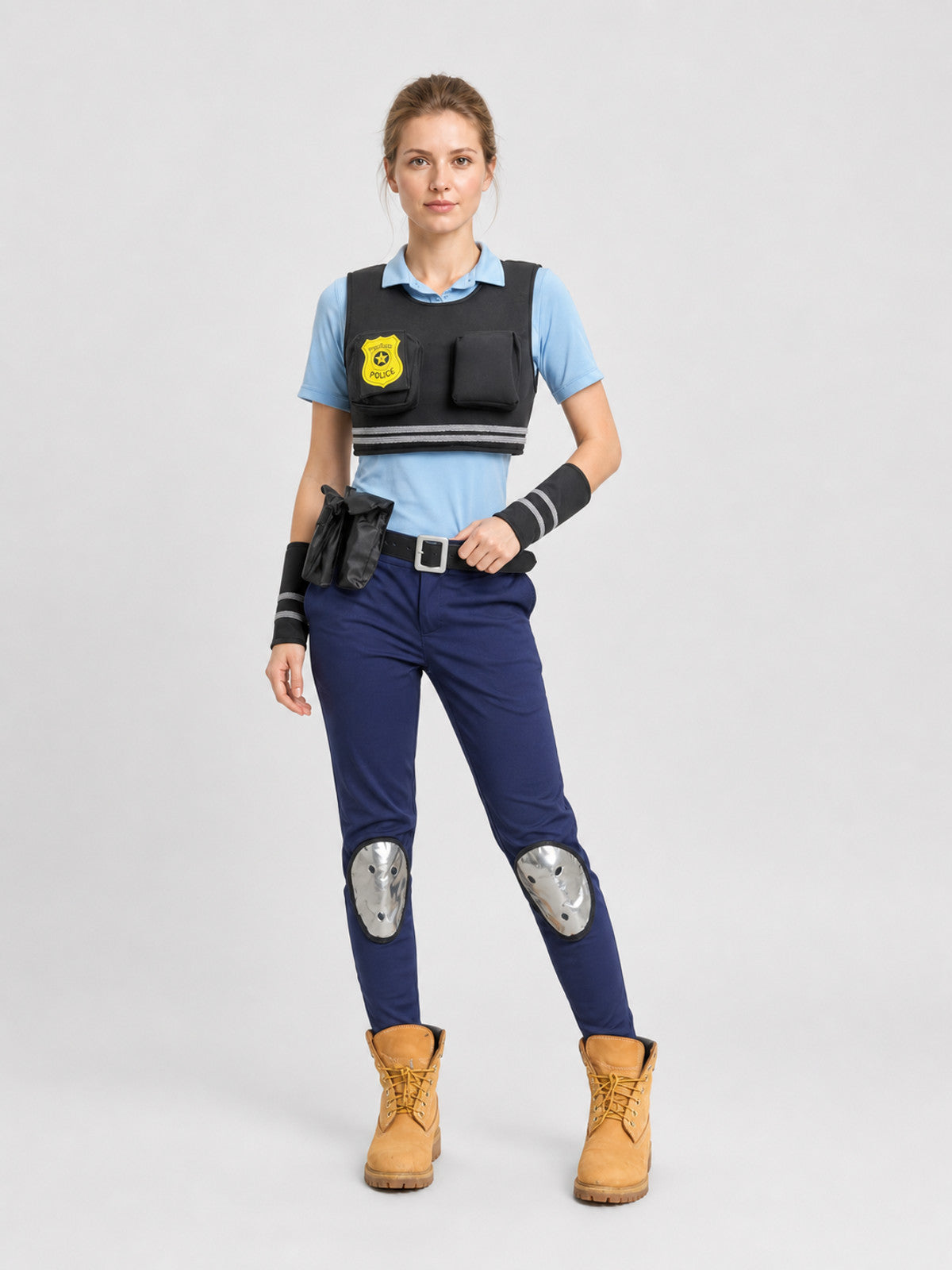 Judy Cosplay Costume from Zootopia, 17 Pieces Costumes detail