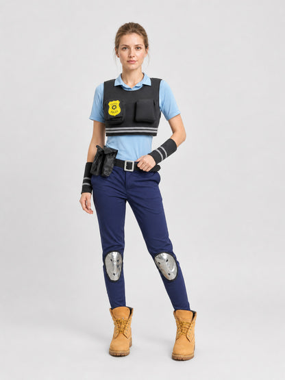 Judy Cosplay Costume from Zootopia, 17 Pieces Costumes detail