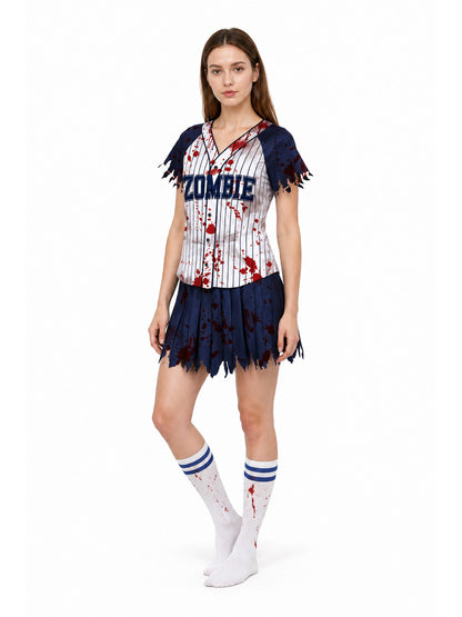 Zombie Costume for the Stage: T-Shirt and Ripped Shorts Costumes detail