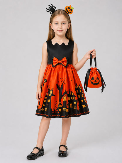Children’s Halloween Dress, A-Line, with Bag and Headband product detail