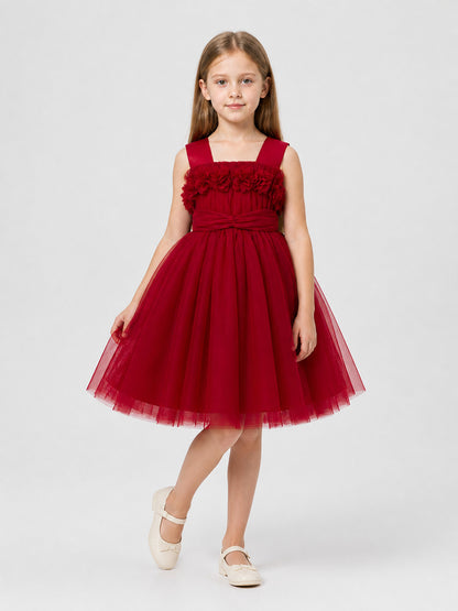 Children’s dressy dress with shoulder straps and a full skirt product detail