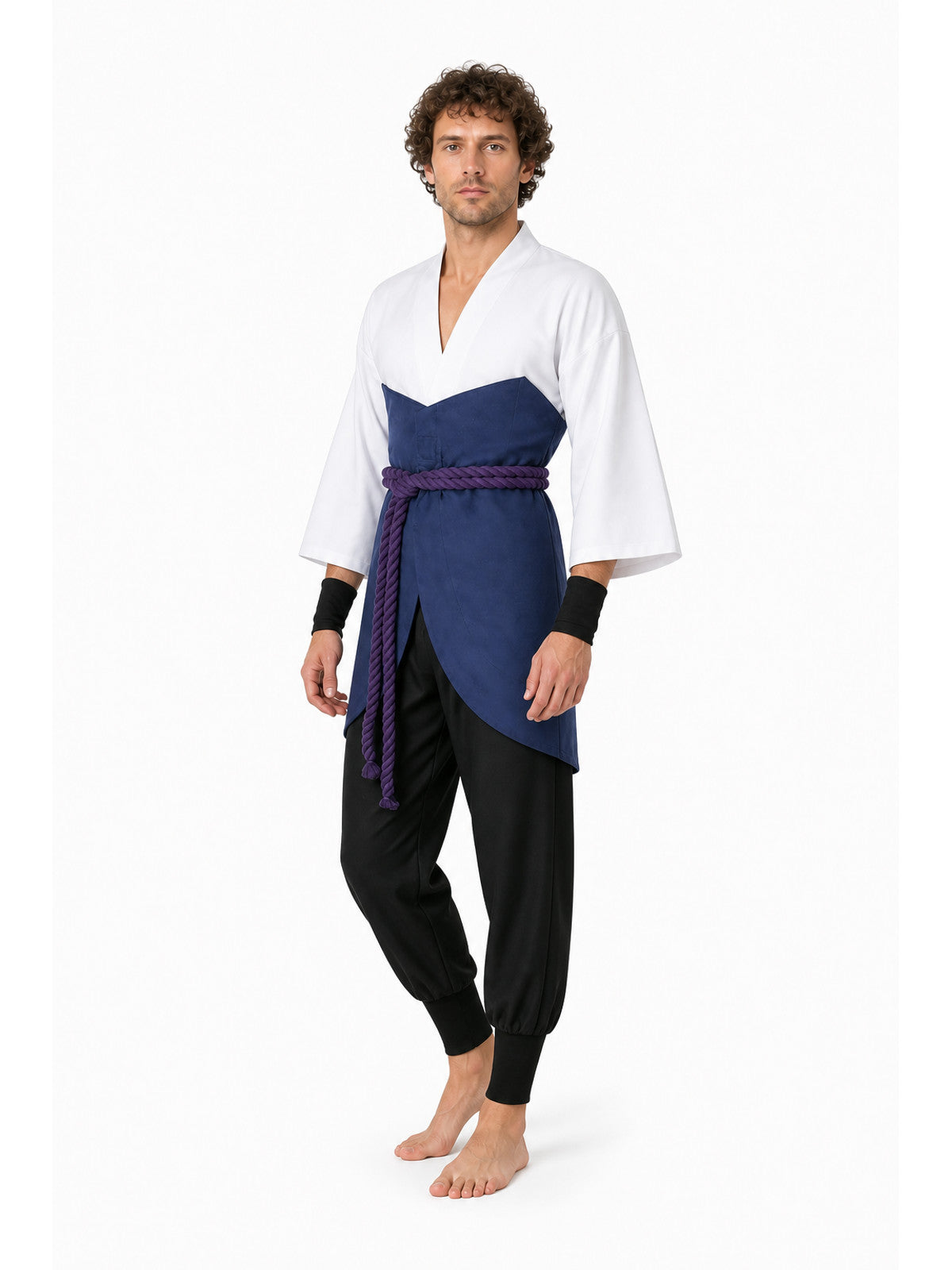 Uchiha Sasuke Cosplay Costume with Cloak and Belt Costume Capes detail